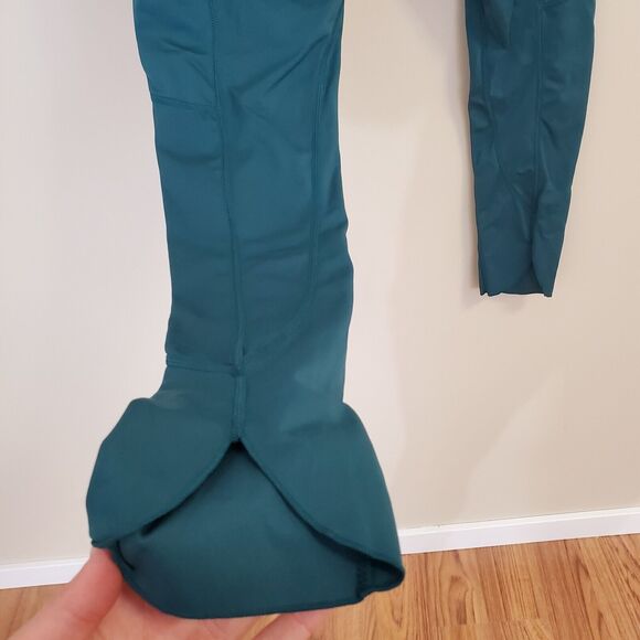 Glyder Flash Womens Size L High Waisted Leggings Dark Teal w/Pockets Gym Workout - Picture 6 of 8